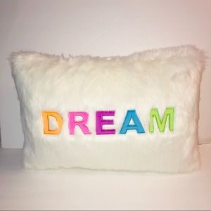 New Iscream Dream Furry Pillow White 13X19”